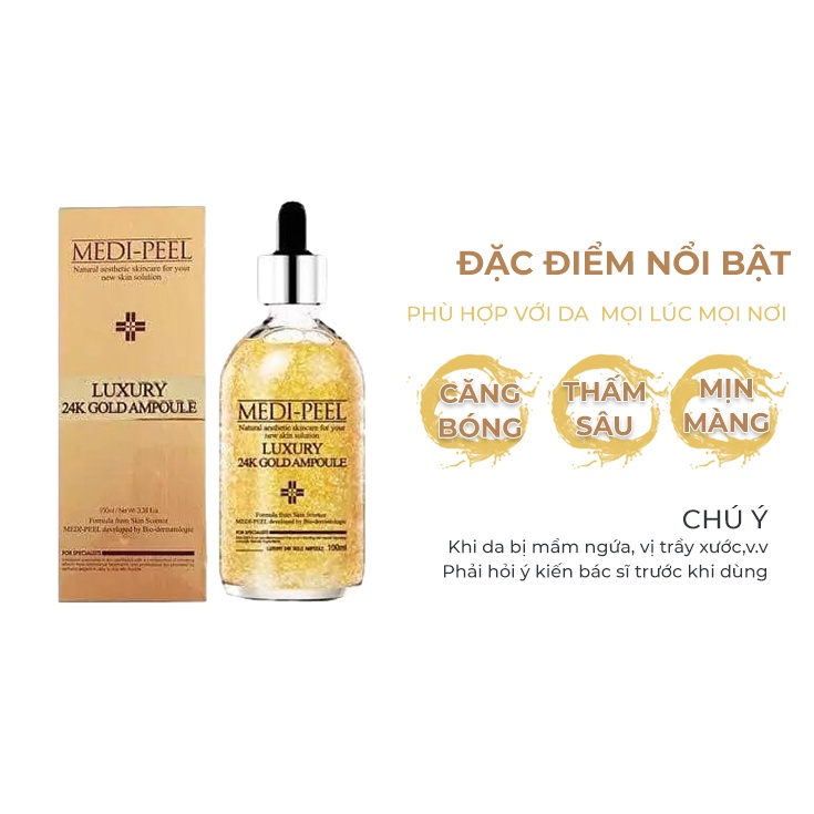 Tinh chất vàng MEDI-PEEL Luxury 24K Gold Ampoule 100ml LUVELA SR21