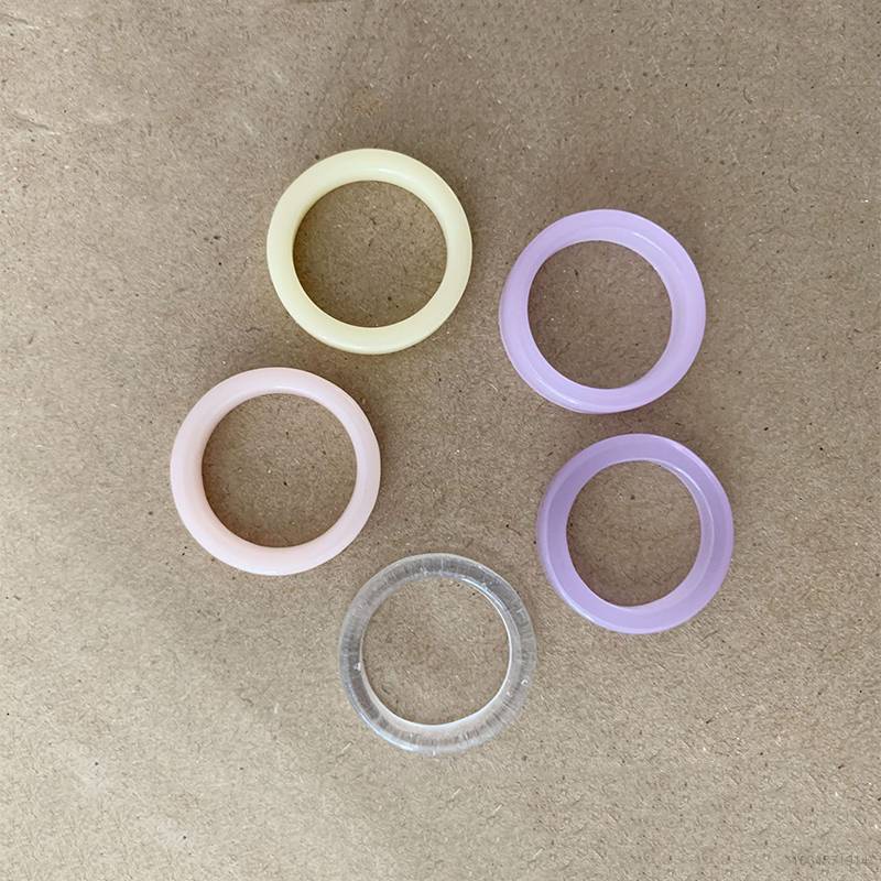 Nhẫn nhựa acrylic màu kẹo ngọt thời trang Hàn Quốc cho nữ