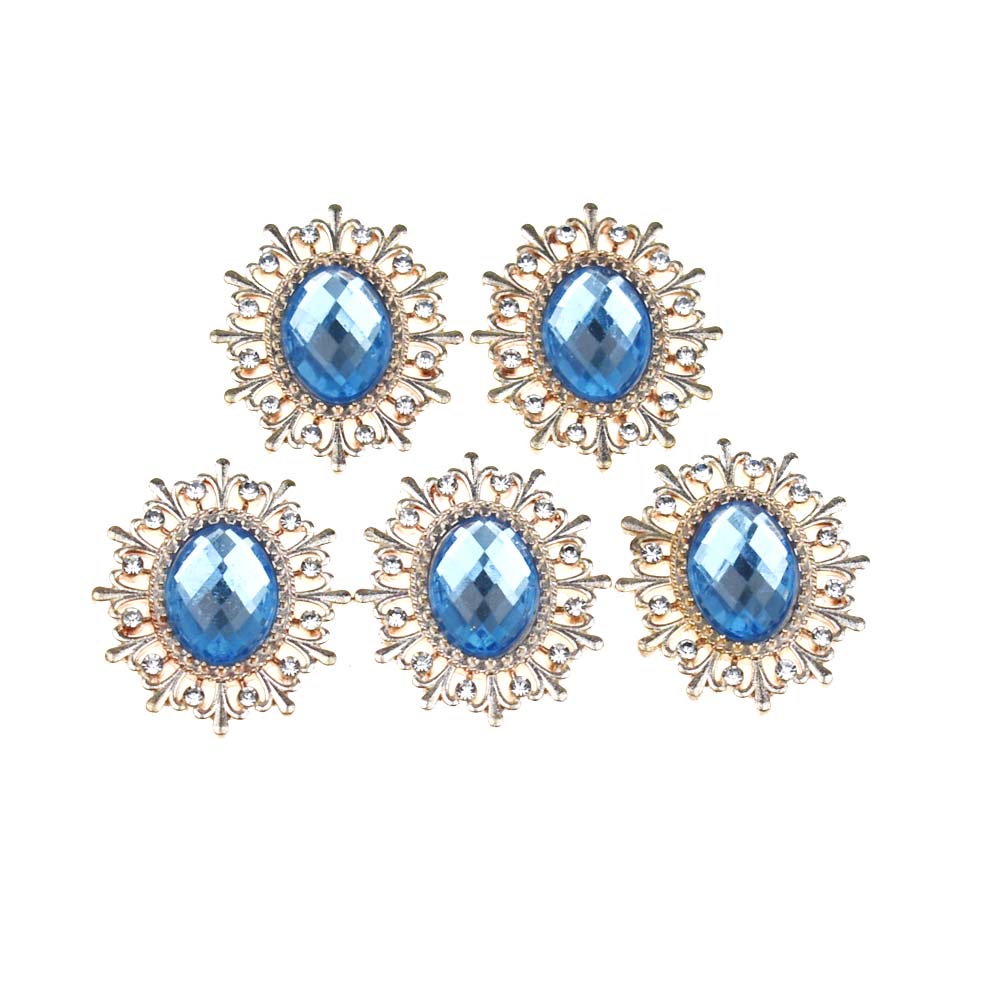 Bộ 10 Mặt Dây Chuyền Kim Loại Đính Đá Ngọc Trai Nhân Tạo Thời Trang