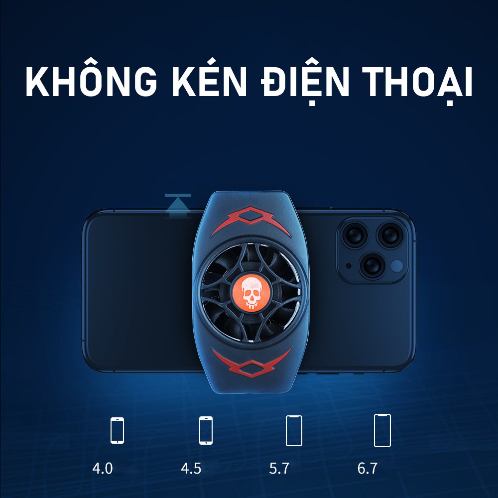 QUẠT TẢN NHIỆT X13 GẮN ĐIỆN THOẠI, TRÁNH NÓNG TRÁNH LAG KHI CHƠI GAME