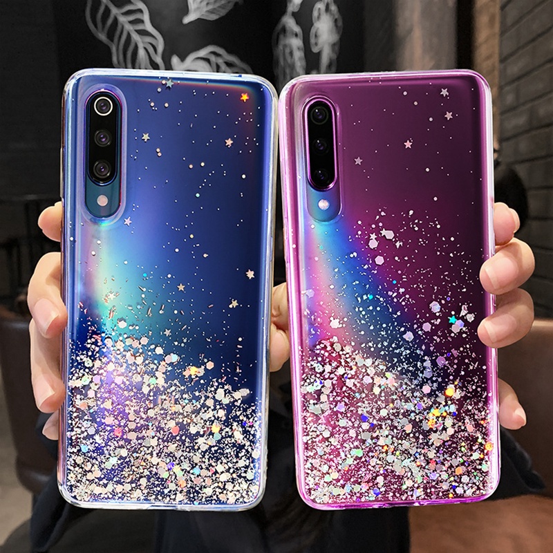 Ốp Điện Thoại Trong Suốt Đính Kim Tuyến Cho Xiaomi Redmi K20 K30 K30i K40 pro Note9 10X 4G 5G