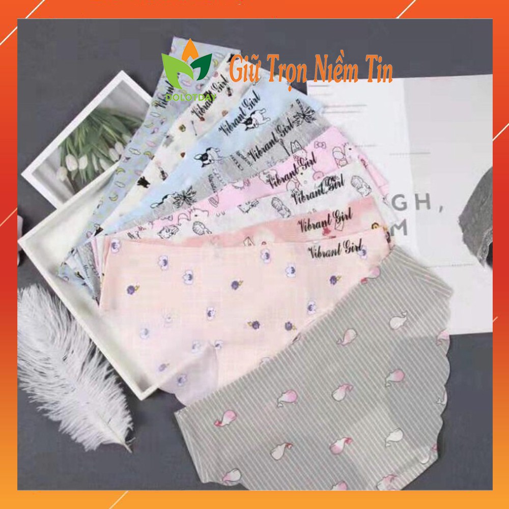 SET 3 Quần Lót Nữ Su Đúc Điều Hòa Thun Lạnh Không Đường May Mát Lạnh Không Viền Sexy LOTNU08