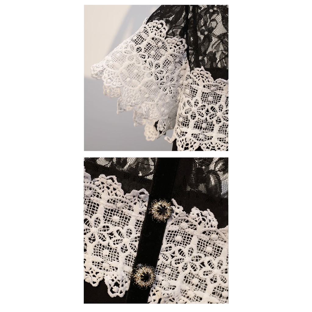 🌸Hàng Order🌸 Váy Bigsize Ren Ngực Đính Cúc Đá Trẻ Trung Nữ Tính 🌸Hàng Quảng Châu | BigBuy360 - bigbuy360.vn