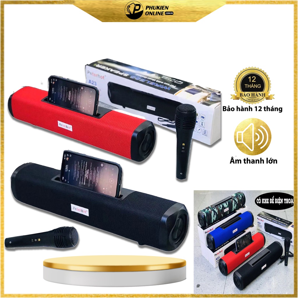 Loa bluetooth karaoke mini FLOVEME A23 công suất lớn Loa không dây có mic âm thanh siêu hay bass khỏe Bảo hành 1 năm