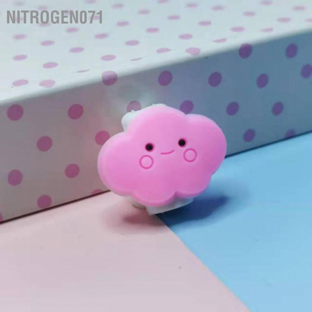 Nitrogen071 Phone Cute Charging Cable Protector PVC Date Cord Saver Cartoon Style Snap Proof for Daily Use