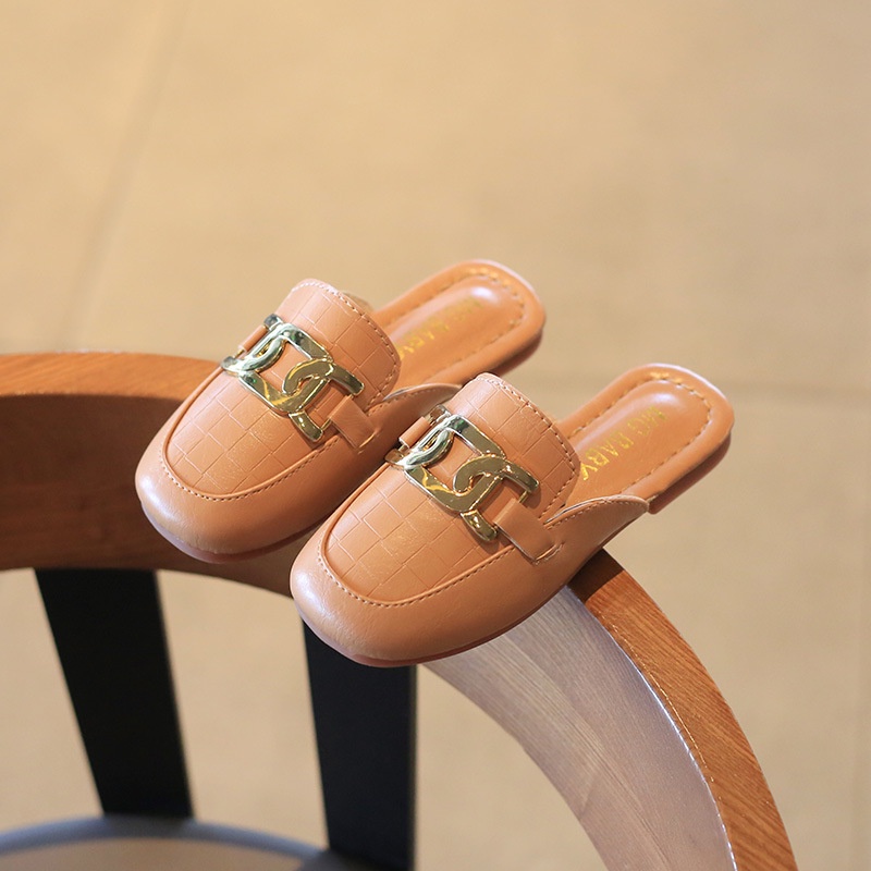 Giày sục bé gái - Dép sục Móc Xích chất da mềm chính hãng MG Baby đế êm mềm phong cách Hàn Quốc mới nhất V599