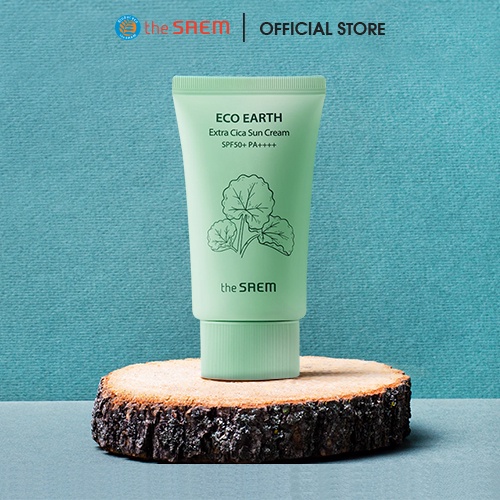 Kem Chống Nắng Chiết Xuất Rau Má, Nâng Tone, Cân Bằng Ẩm the SAEM Eco Earth Extra Cica Sun Cream 50g