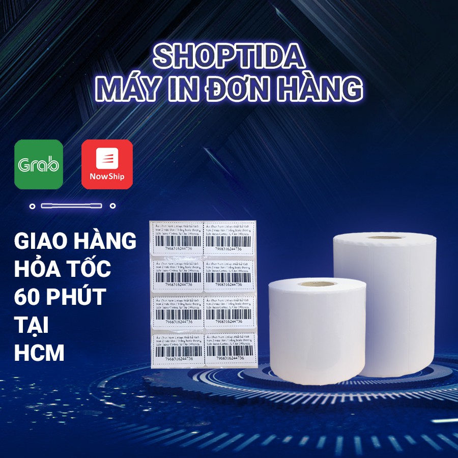 Tem giấy in mã vạch, mini code barcode QR code dạng decal dán sử dụng cho máy in nhiệt Shoptida SP46