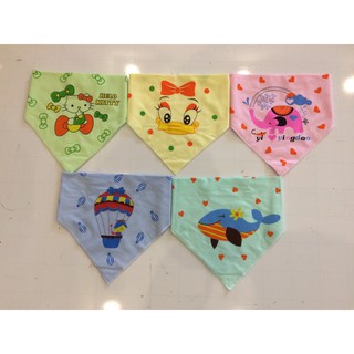 Khăn tam giác quàng cổ cotton có khuy bấm cho bé