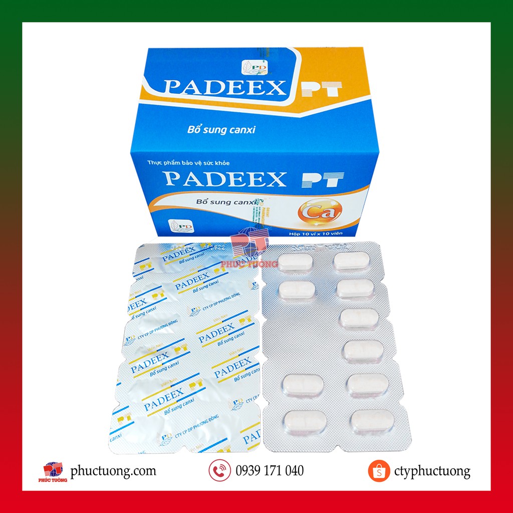 Viên uống bổ sung canxi Padeex PT