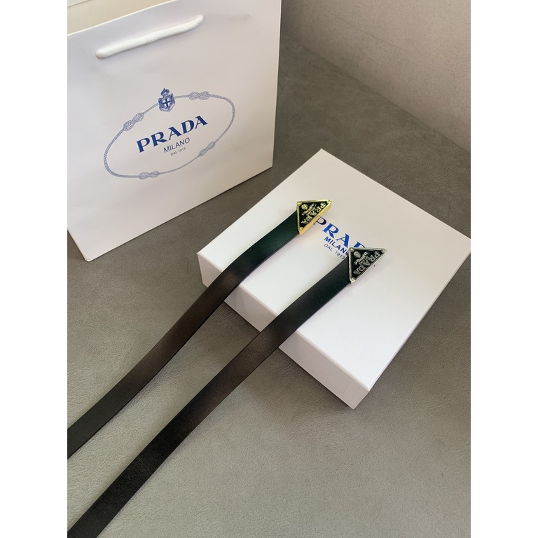 Hàng Có Sẵn! Prada! Thắt Lưng Da Thời Trang Công Sở Cho Nam Và Nữ
