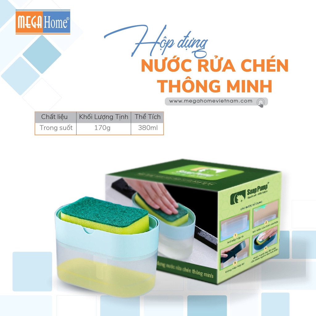 Hộp đựng nước rửa chén thông minh tiện dụng Megahome