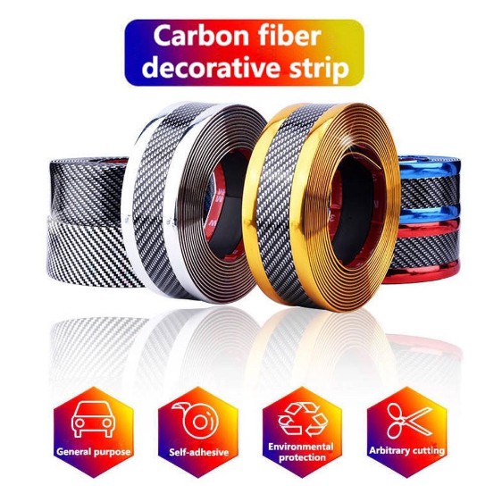 Miếng Dán 5CM 5D 6D Sợi Carbon Cho Xe Hơi