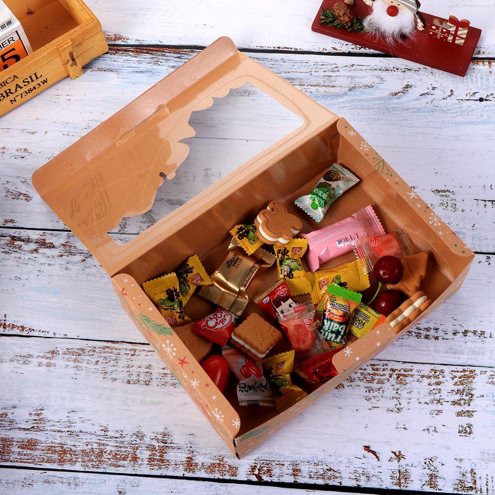 CHOOKEY Set 3 Hộp Giấy Đựng Bánh Kẹo Làm Quà Giáng Sinh