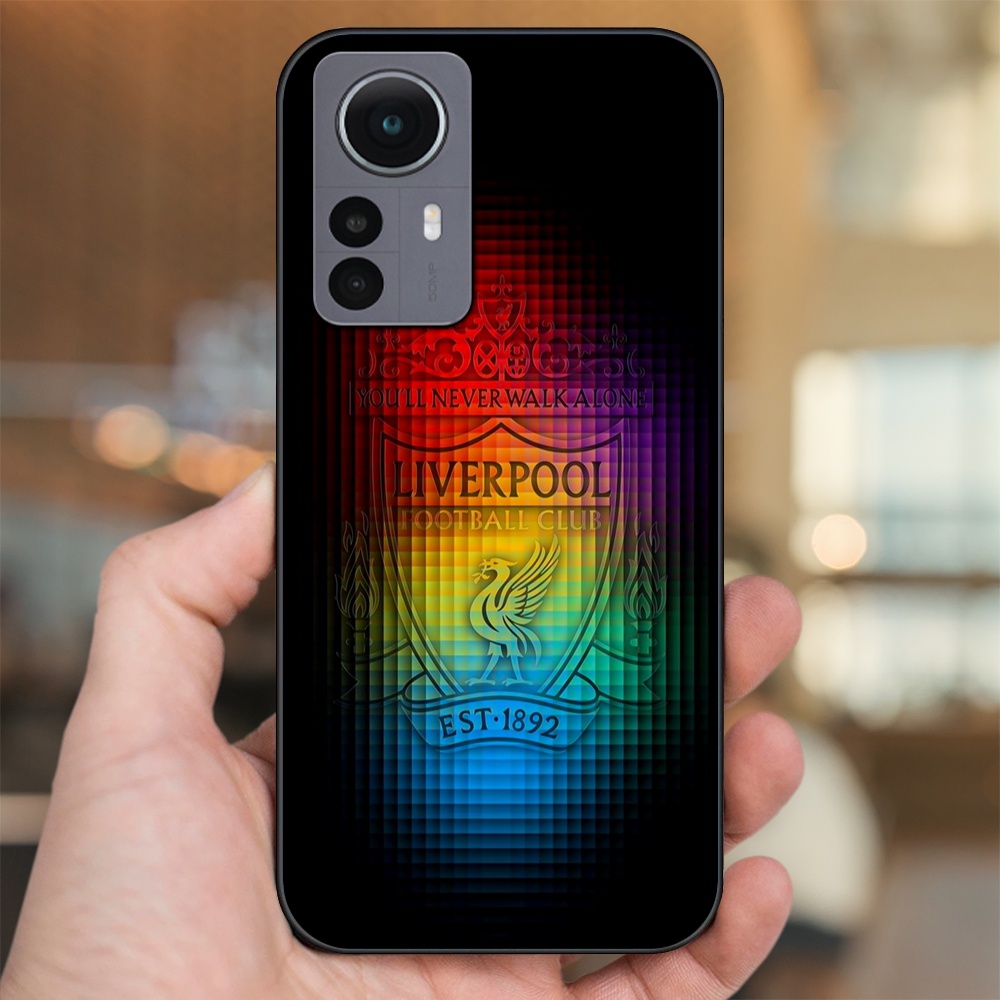 Ốp lưng Xiaomi 12 viền đen in hình Liverpool FC