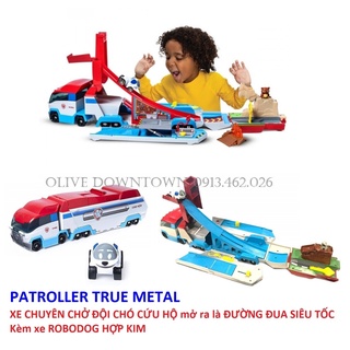 Mới không hộp💰 xe to patroller true metal 50cm tích hợp trò chơi kèm xe robodog - những chú chó cứu hộ paw patrol