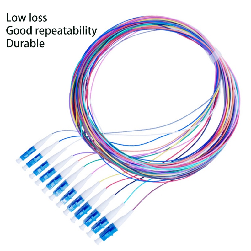 Dây Cáp Quang Đơn 12 Màu SC LC 1.5m SM 9 / 125um Chế Độ Đơn 0.9mm