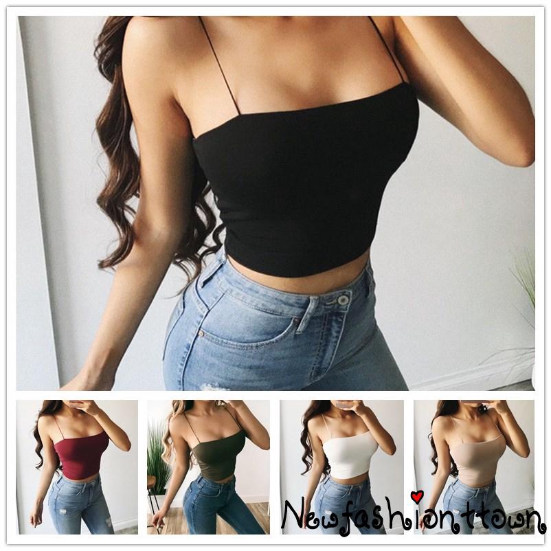 UK Sexy Womens Cross Strappy Bra Tank Tops Bustier Vest Crop Top Bralette Blouse