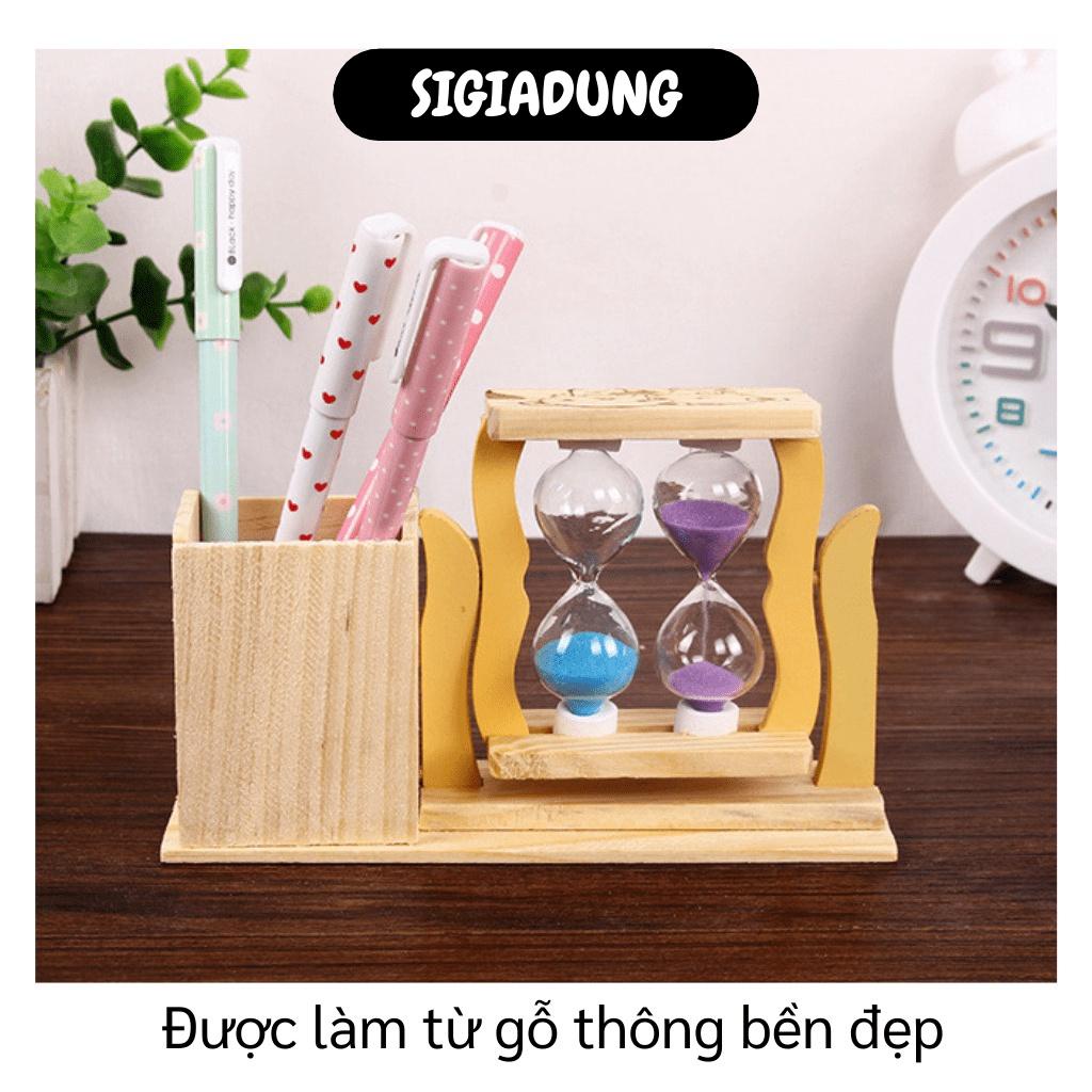 [SGD] Đồng Hồ Cát - Hộp Đựng Bút Kiêm Đồng Hồ Cát 2 Lọ Trang Trí Bàn Học Đáng Yêu 5740