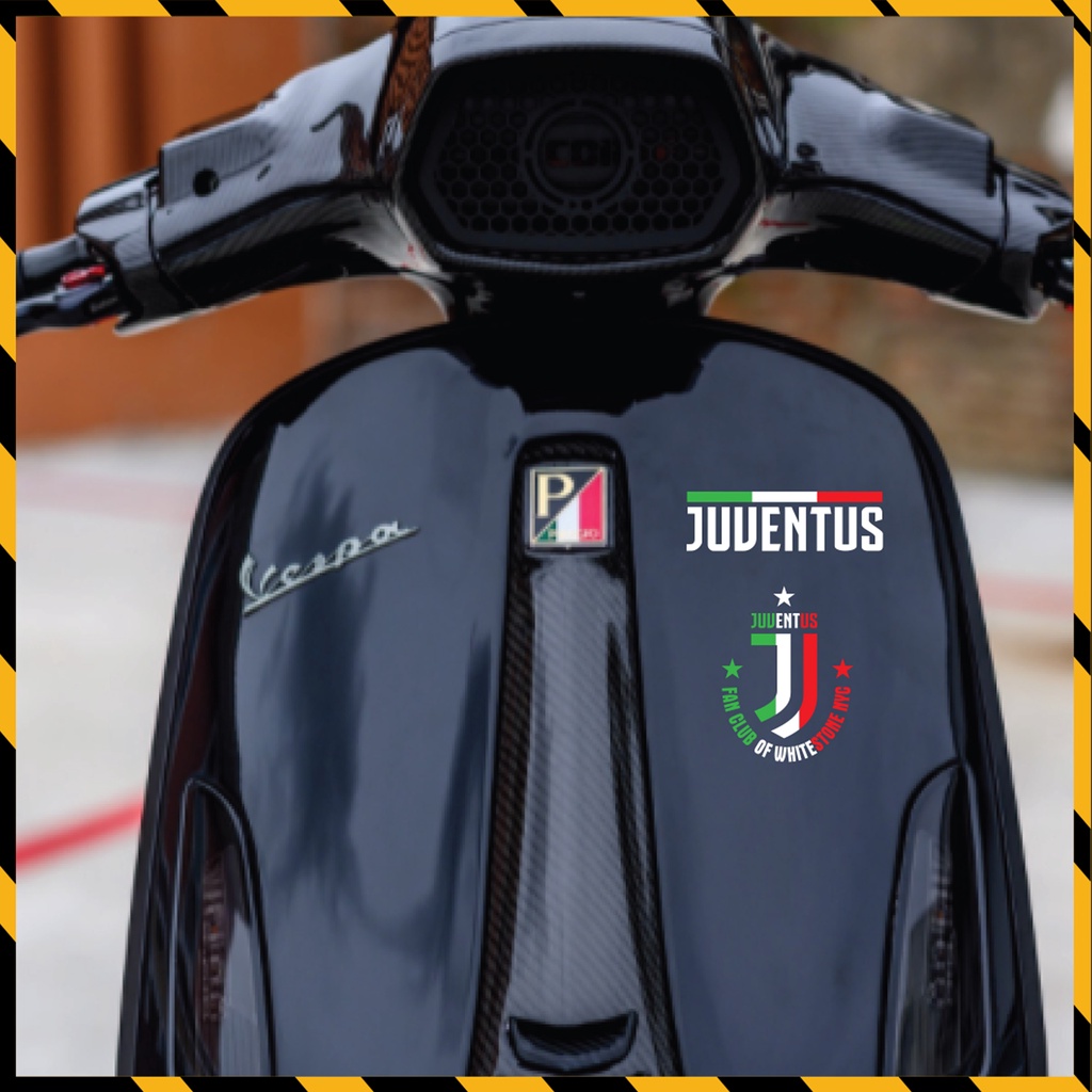 Sticker Bóng Đá CLB Juventus Dán Tem Xe, Dán Nón, Điện Thoại, Laptop - Hình Dán Chất Liệu Chống Thấm Nước, Bền Màu