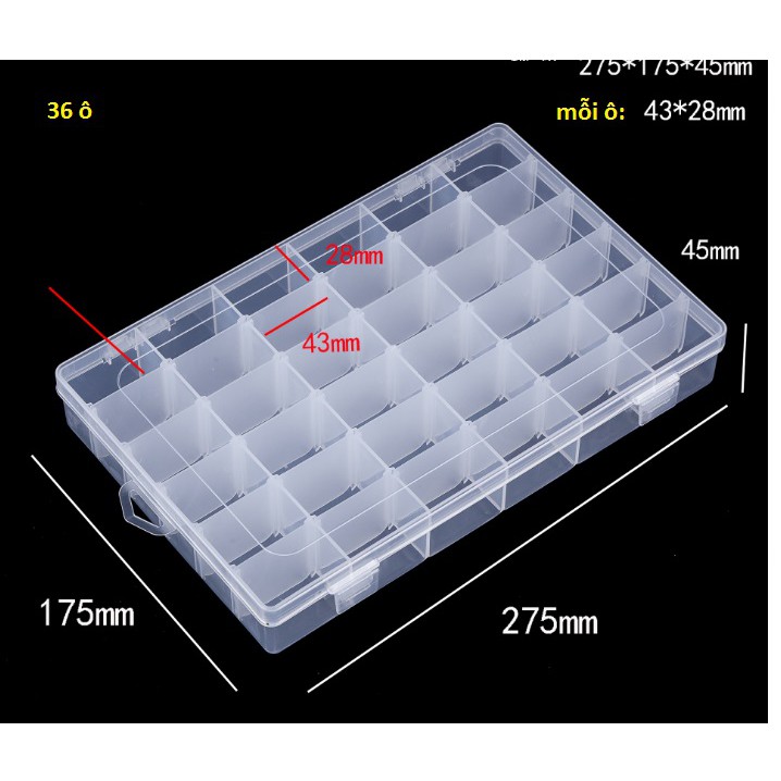 Hộp nhựa nhiều ngăn tháo lắp các ngăn