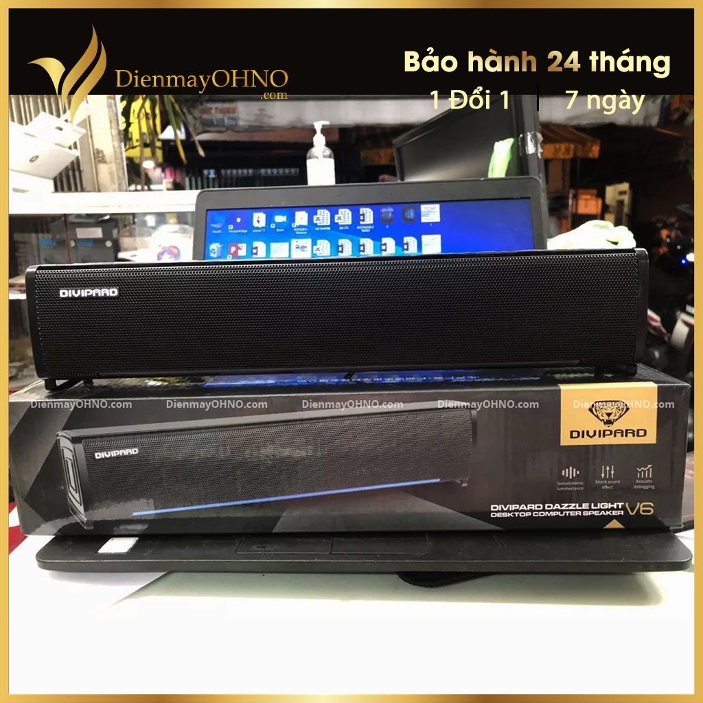 Loa Máy Tính Để Bàn Chính Hãng DIVIPARD V6 Loa Máy Vi Tính PC Để Bàn Led RGB Cao Cấp - Điện Máy OHNO