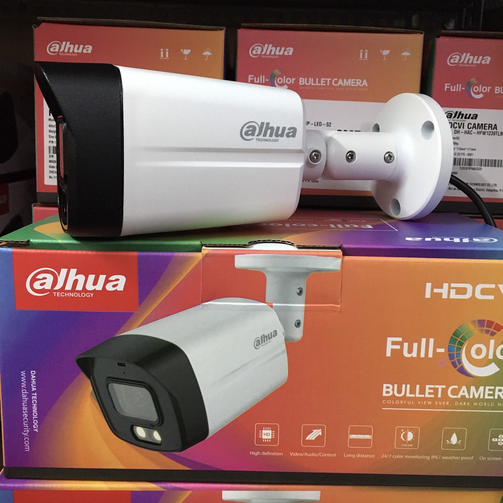 Camera analog Dahua HFW 1239TLMP-LED có màu ban đêm bảo hành 24 tháng