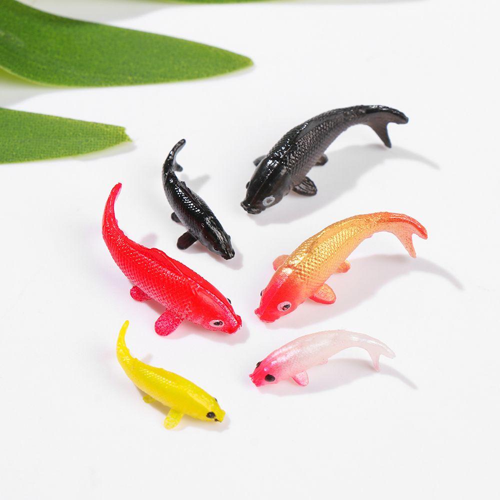 RAINBOW Set 5 Mô Hình Cá Vàng / Cá Vàng / Vuông Trang Trí Nhà Búp Bê