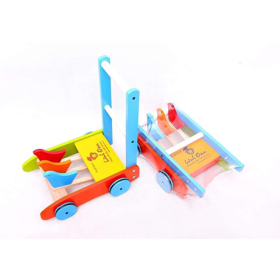 [FREESHIP] Xe Tập Đi Bằng Gỗ 3 Con Gà Cao Cấp Cho Bé Yêu, Xe Gà Tập Đi Bằng Gỗ Hàng Loại 1
