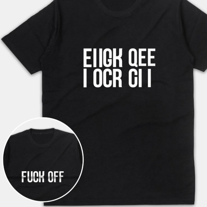 Áo Thun COTTON Chải Kỹ 30S In Chữ FUCK OFF Content