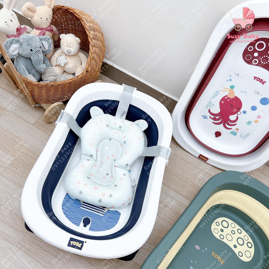 Chậu tắm gấp gọn TOBE nhỏ gọn, màu xinh xắn
