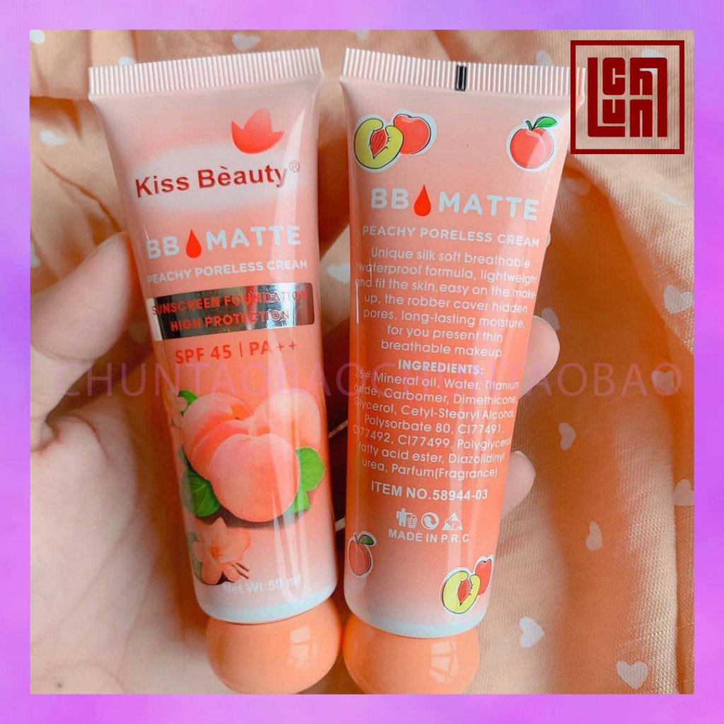 Kem Nền Đào BB Matte Kiss Beauty Chống Nắng Và Che Khuyết Điểm | BigBuy360 - bigbuy360.vn