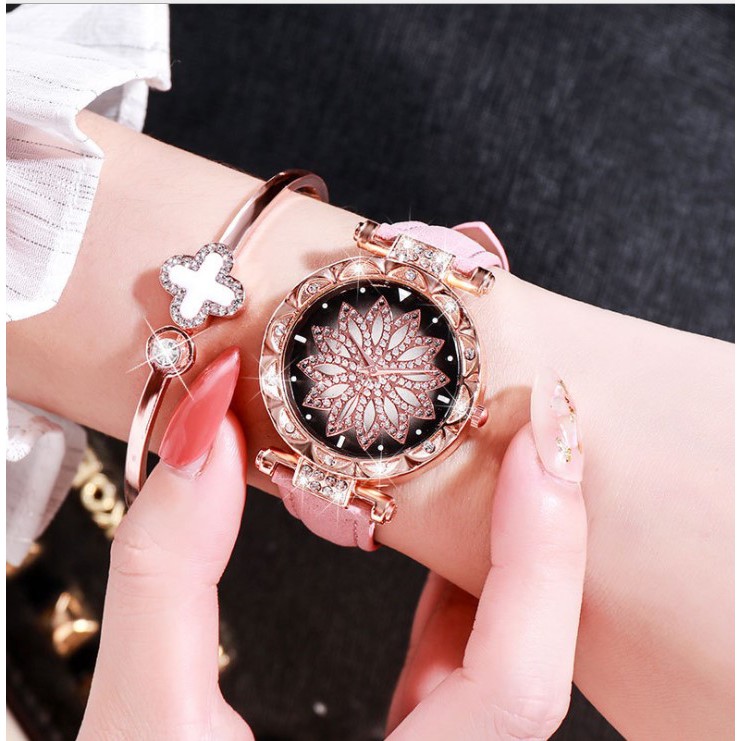 Đồng hồ nữ dây da chính hãng D-ZINER ND01 giá rẻ cao cấp thời trang đẹp - LINDO