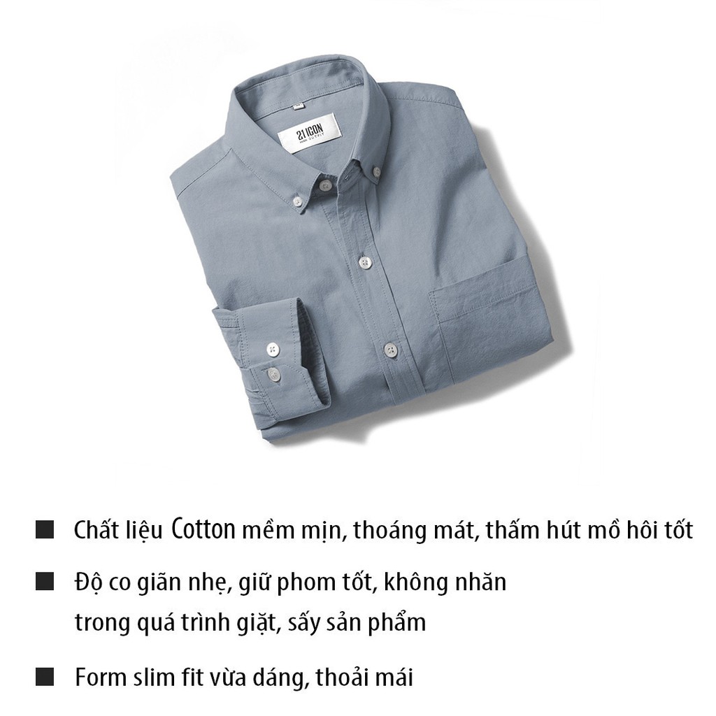 Áo sơ mi nam DOUBLE'D tay dài trơn SE2XD | BigBuy360 - bigbuy360.vn