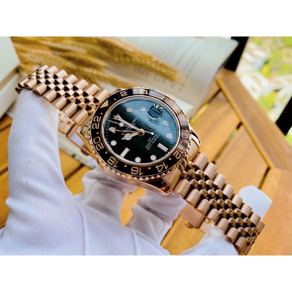 Đồng hồ nam chính hãng Stuhrling  3968 Aqua-Diver - Máy Quartz pin - Kính cứng