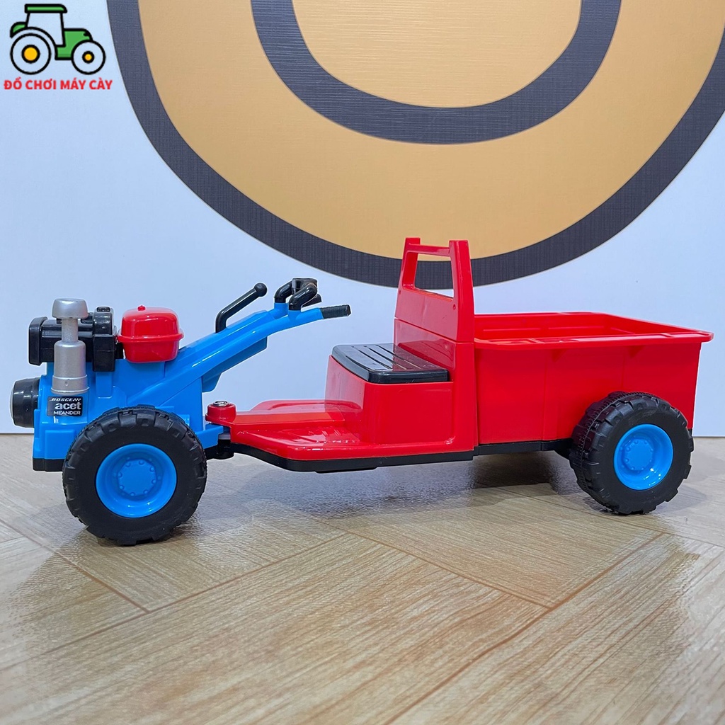 Máy kéo Mini 2 bánh + rơ mooc – Điều khiển từ xa (RC); xe máy cày đồ chơi; xe nông trại, mô hình, MK22