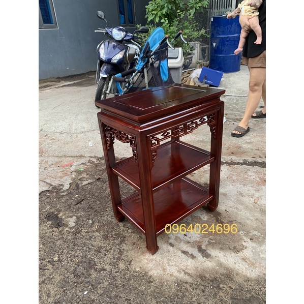 Đôn chữ Nhật mặt 35x50 cao 70 và 40x60 cao 80 gỗ lim 2 đợt nhiều màu