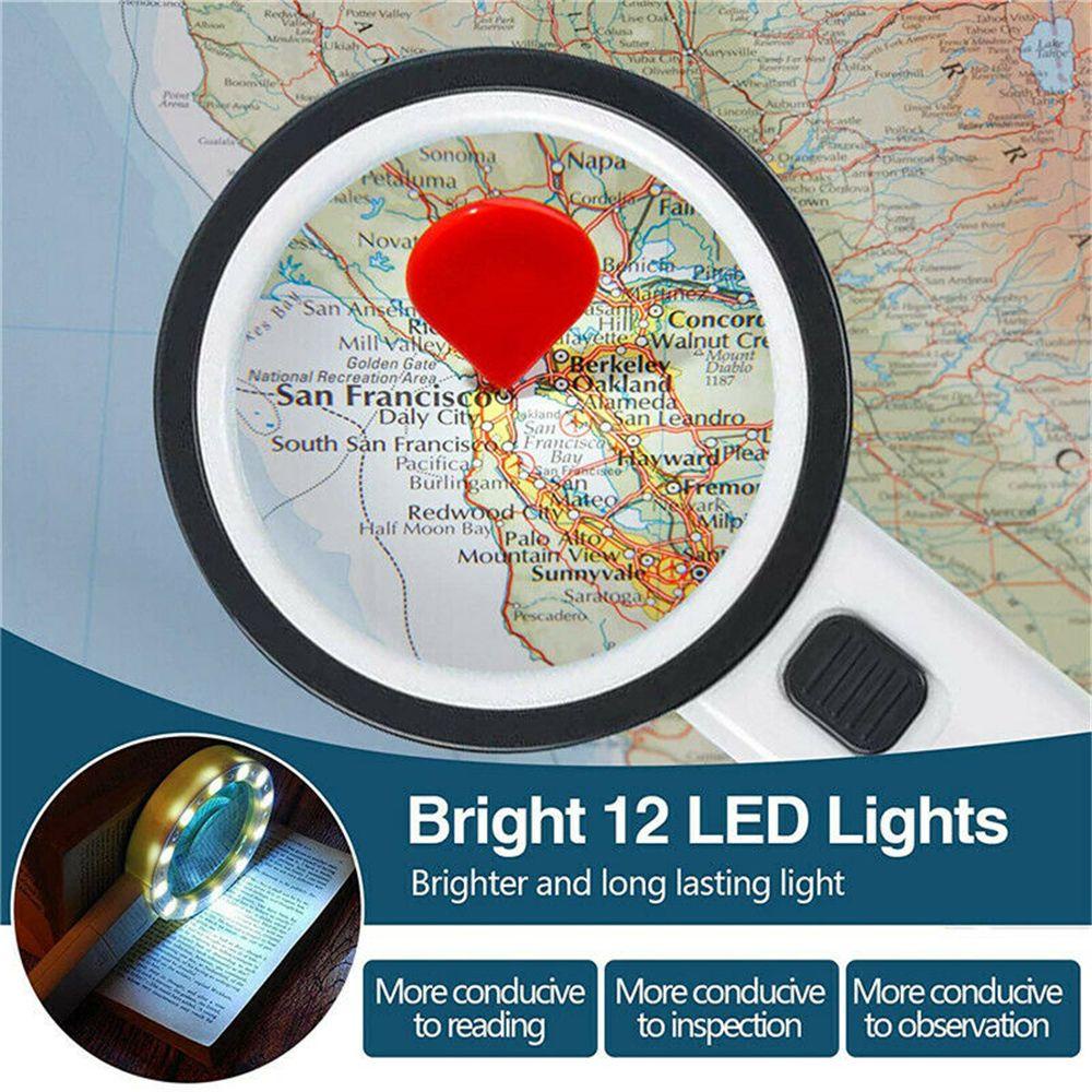Kính Lúp Đọc Sách Trang Sức Có Đèn LED