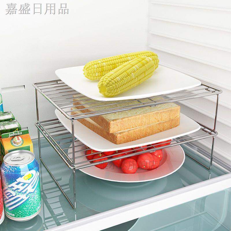 Tủ lạnh đồ ăn thừa lưu trữ tạo tác nhiều lớp kệ bát đĩa ngăn tủ lưu trữ giá đựng đồ uống giá khay đựng đồ uống