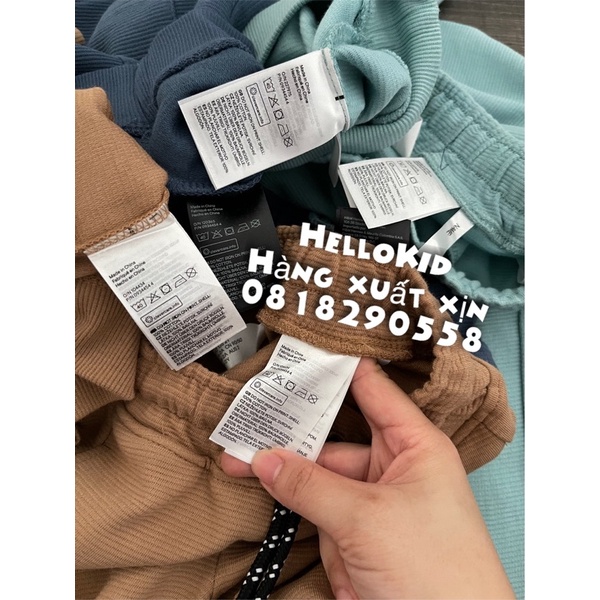 B445 - Bộ nỉ gân đơn giản HM cho bé