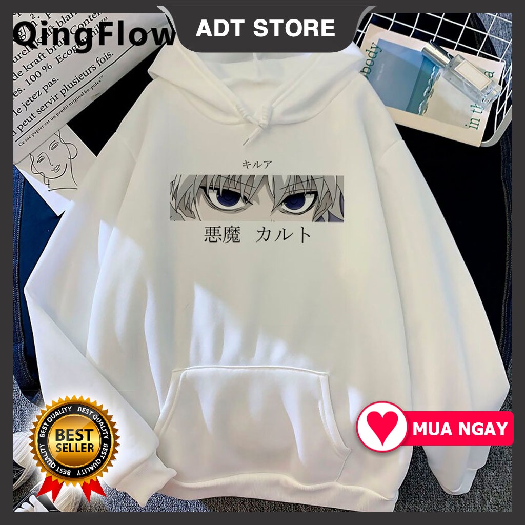 4 Mẫu Áo hoodie Hunter X Hunter Killua Zoldyck Anime độc đẹp giá siêu rẻ