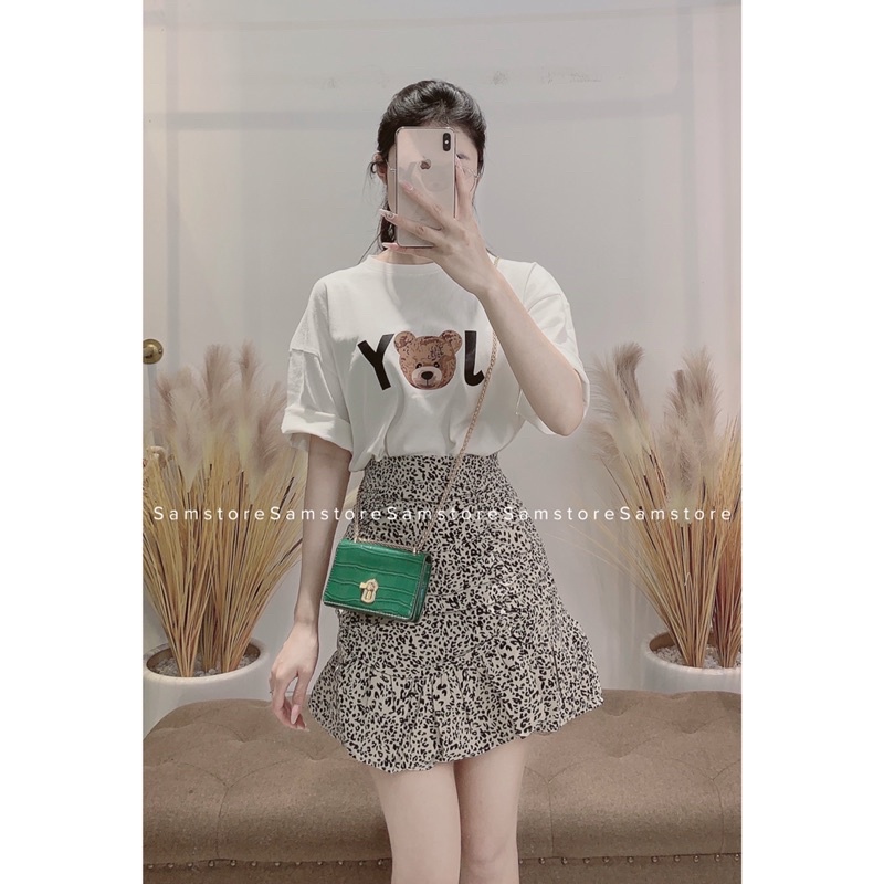 Sét áo phông và chân váy beo