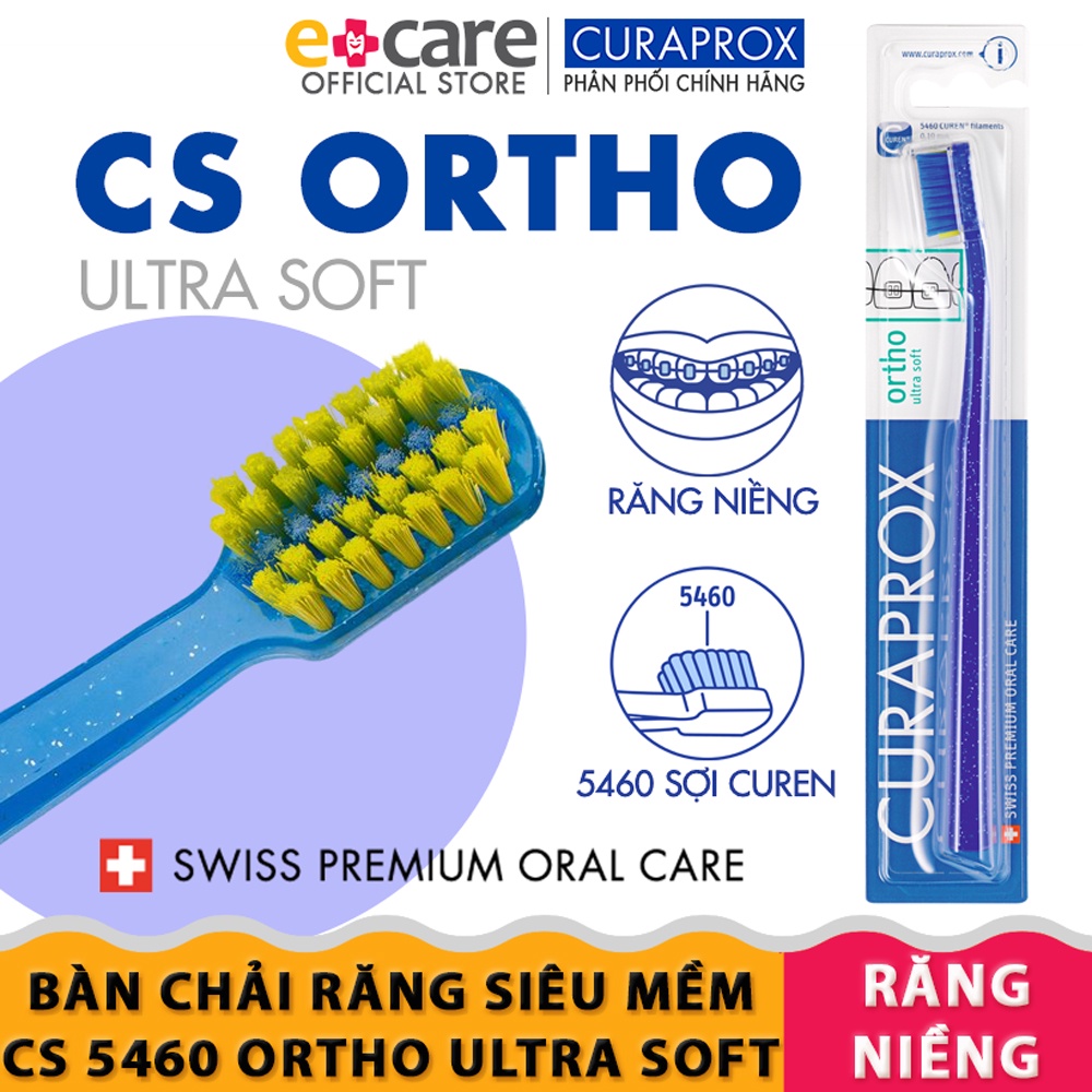 Bàn chải răng siêu mềm cho răng niềng Curaprox CS 5460 Ortho Ultra Soft