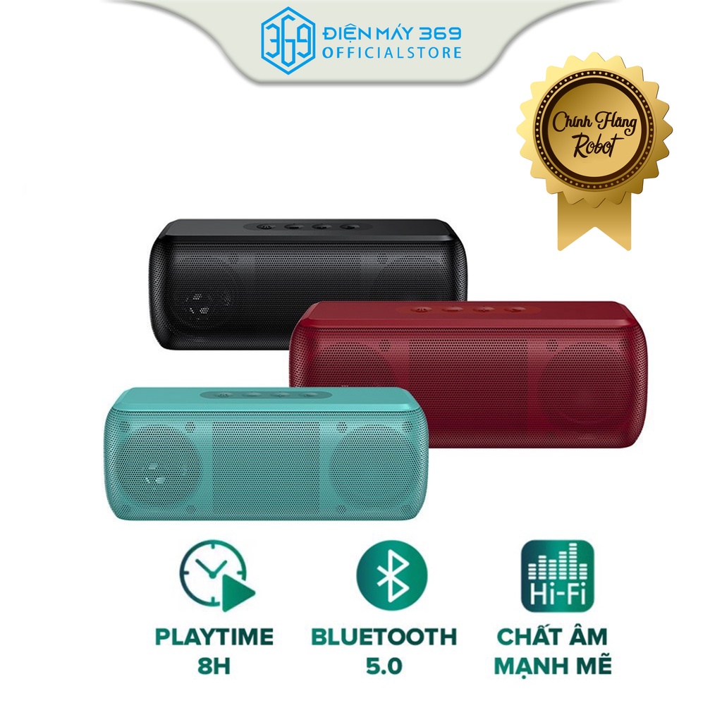 Loa ROBOT RB220 tiếng động Hi-Fi mạnh mẽ và uy lực, Bluetooth 5.0, Công nghệ sạc thông minh, Thiết kế nhỏ gọn