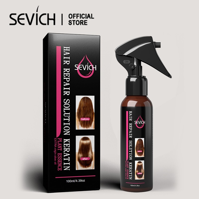 Xịt Mượt Tóc Keratin SEVICH Nuôi Dưỡng Phục Hồi Tóc Hư Tổn 100ml Tiện Dụng