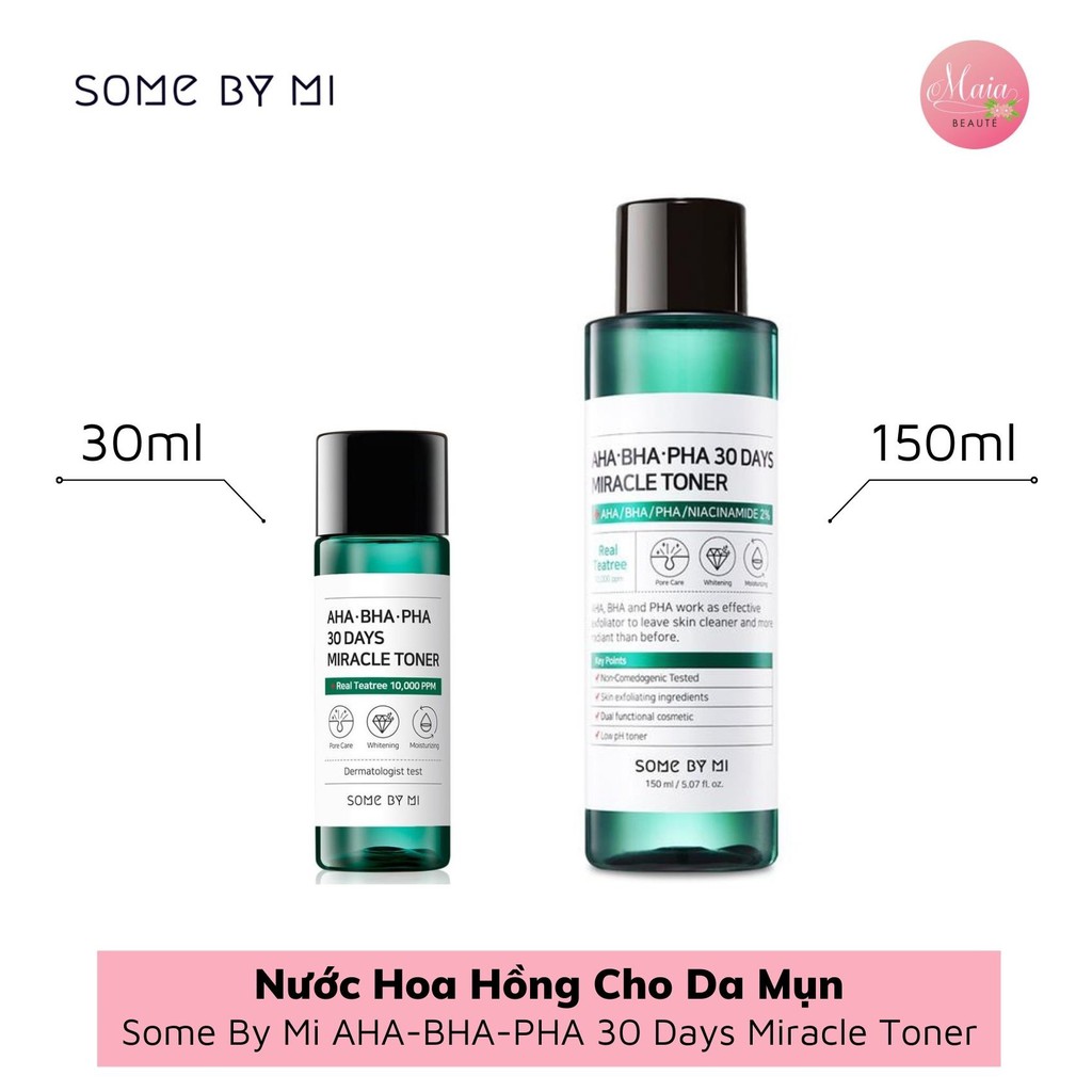 [Auth] Nước Hoa Hồng Cho Da Mụn Some By Mi AHA-BHA-PHA 30 Days Miracle Toner