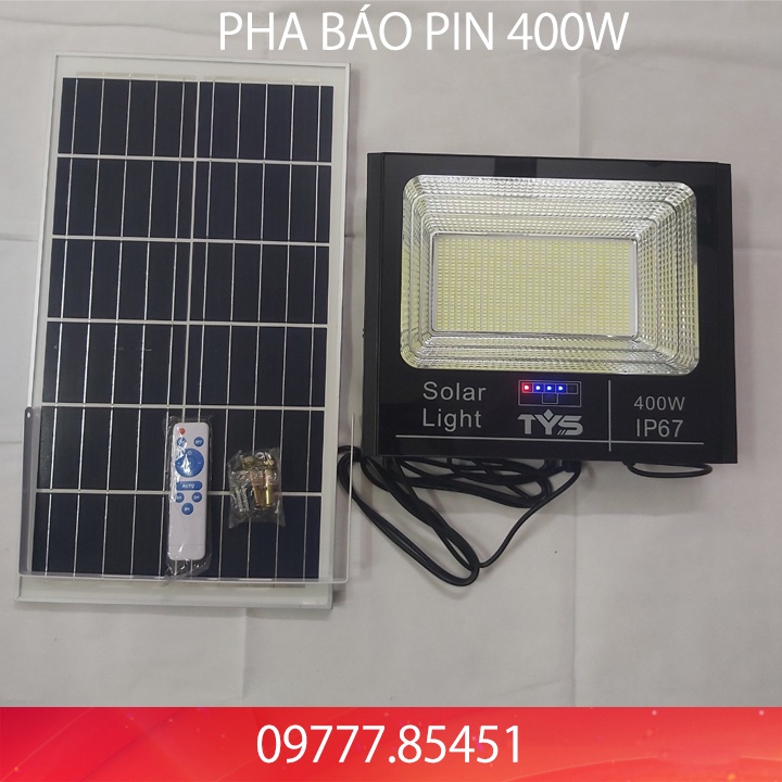 Đèn Năng Lượng Mặt Trời 400W Mẫu Báo Pin Mới
