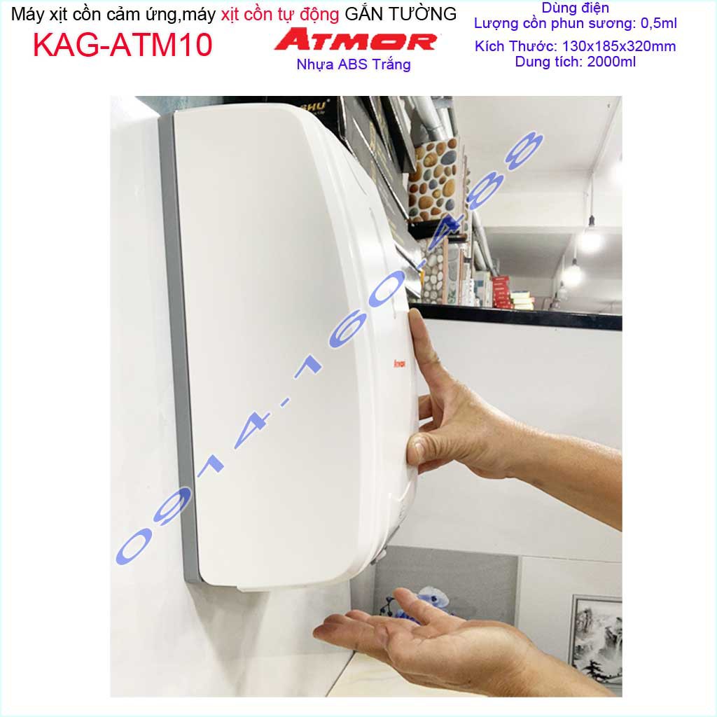 Máy xịt cồn cảm ứng Atmor KAG-ATM10, Máy phun cồn tự động 2 lít cao cấp dùng điện