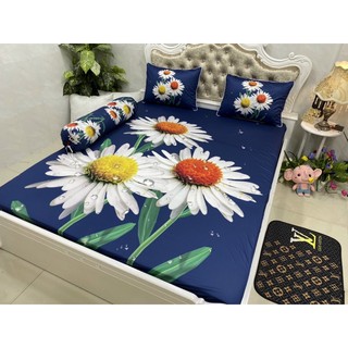 Drap thun lạnh 5D cao cấp mẫu hoa ( 7 màu)