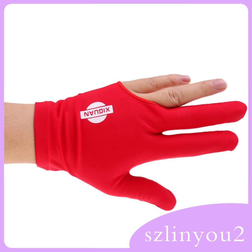 Găng Tay Trái / Phải Chơi Bida Ba Ngón Màu Xanh Dương